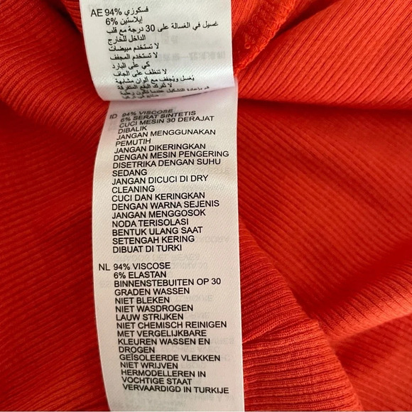 New! Reiss laurel cutout shoulder knit long sleeve top orange nwt 30036 - Picture 12 of 12